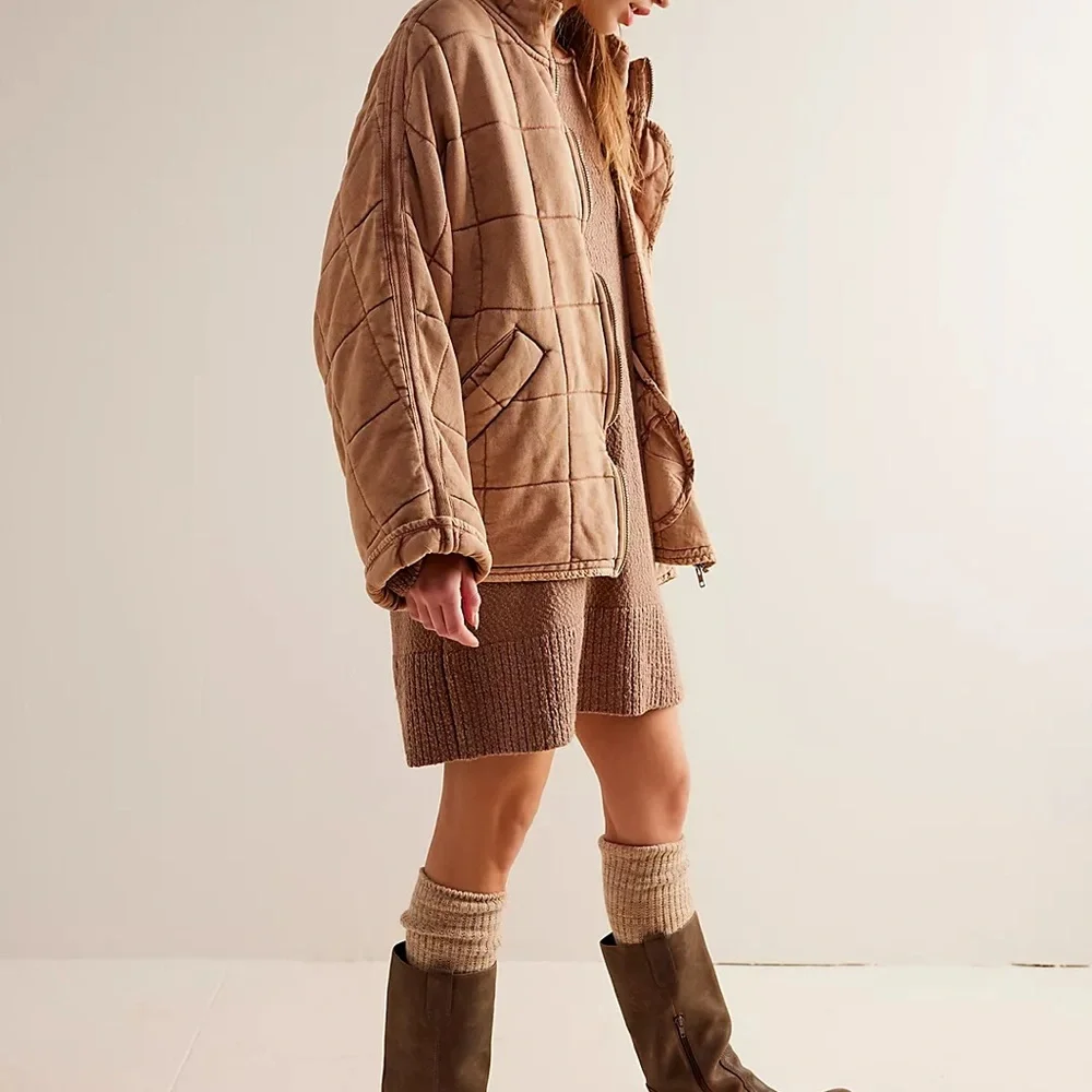 Dolman Quilted Knit Jacket free people